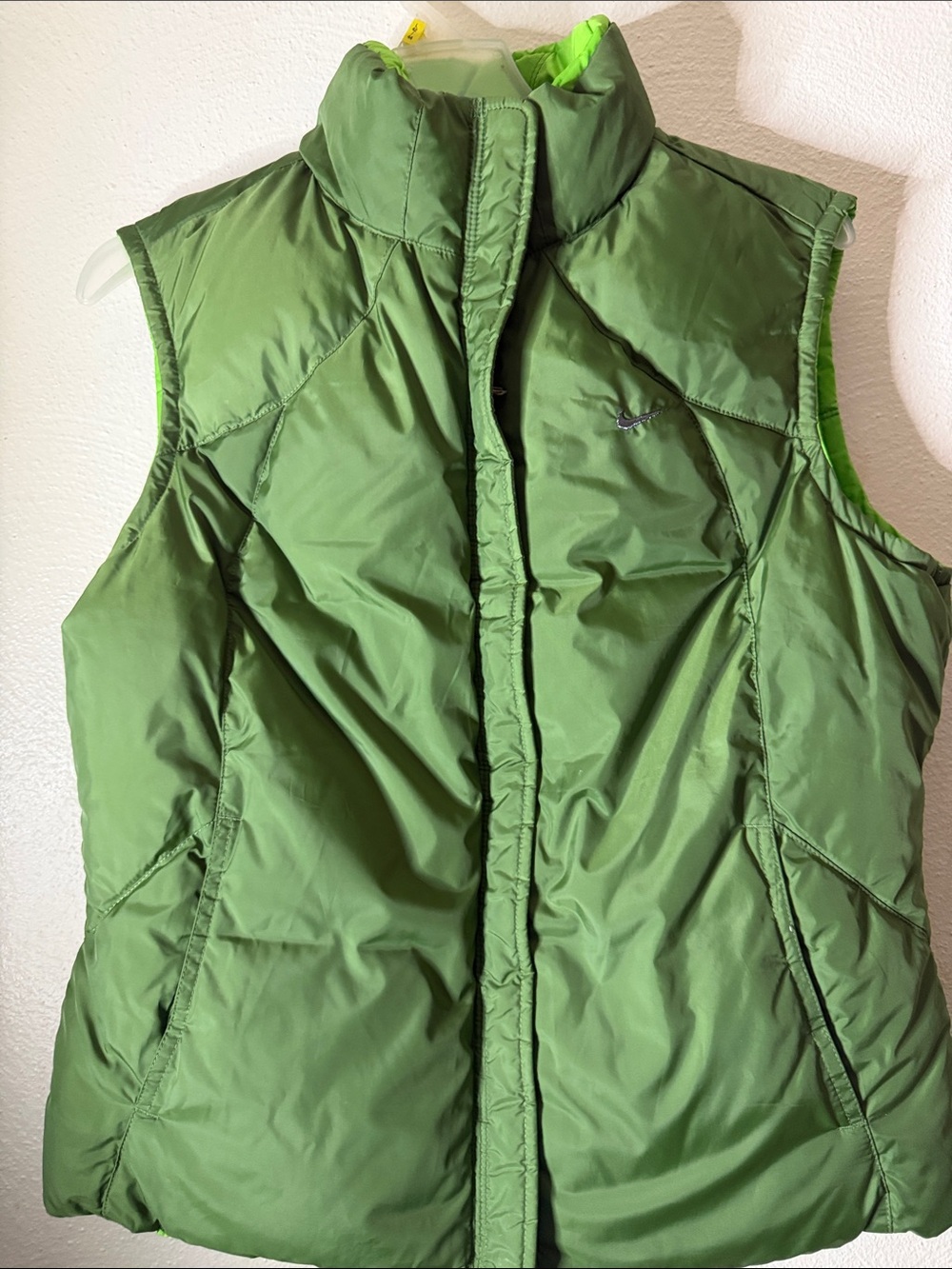 Nike Green reversible duck down filled Puffer Vest